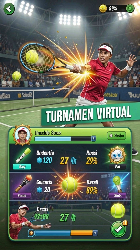 Tampilan awal aplikasi DANAGAME yang menarik.