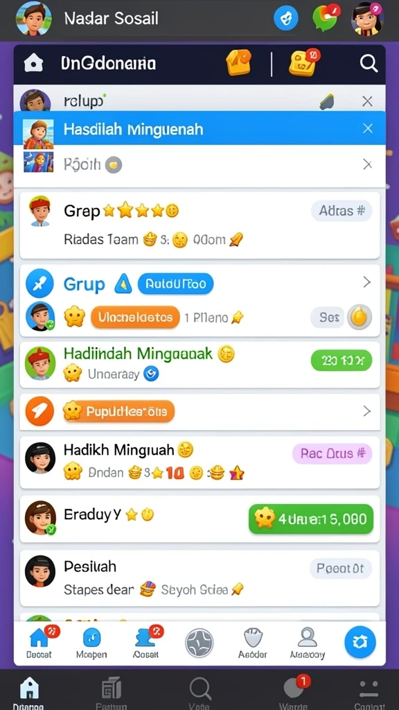 Beragam tema slot untuk dipilih.