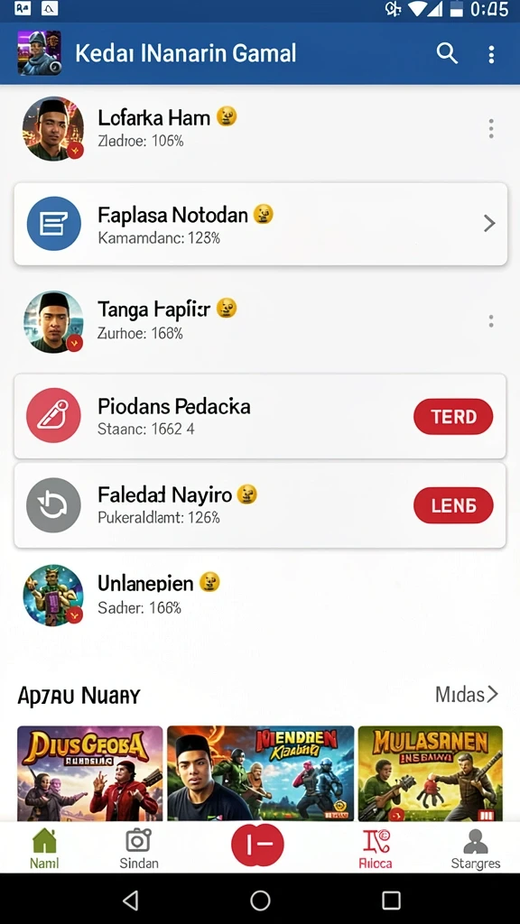 Fitur sosial untuk berinteraksi dengan teman.