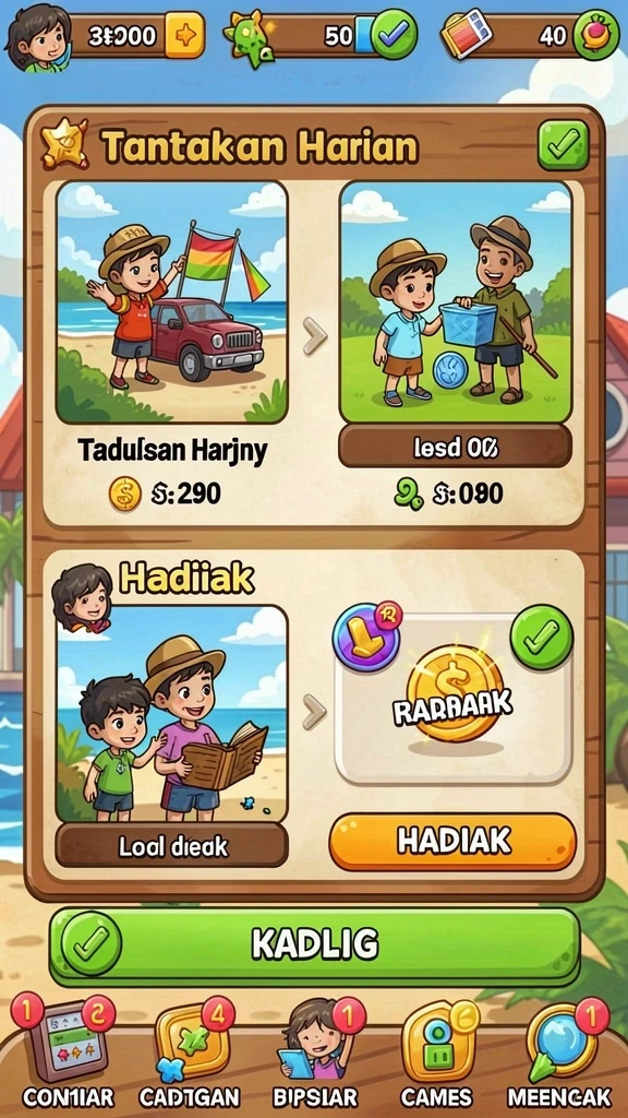 Tampilan antarmuka yang intuitif dan menarik.