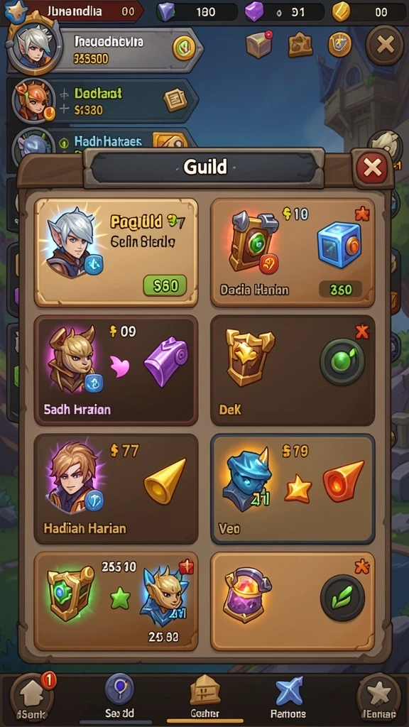 Screenshot 2: Menu pilihan karakter yang beragam.