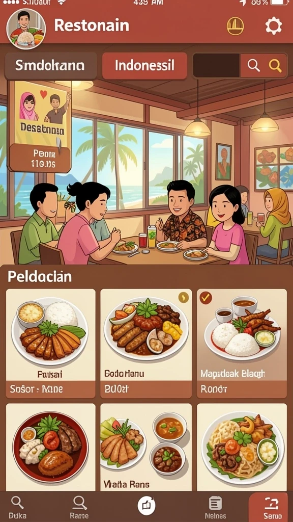 Tampilan antarmuka yang user-friendly dan menarik.