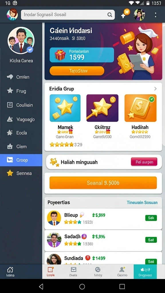 Tampilan antarmuka SUHU777 yang menarik dan mudah digunakan.